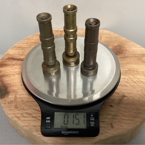 Vintage Brass Water Hose Nozzles - Set of 3 with 2 of them marked - Collectible - Picture 8 of 10